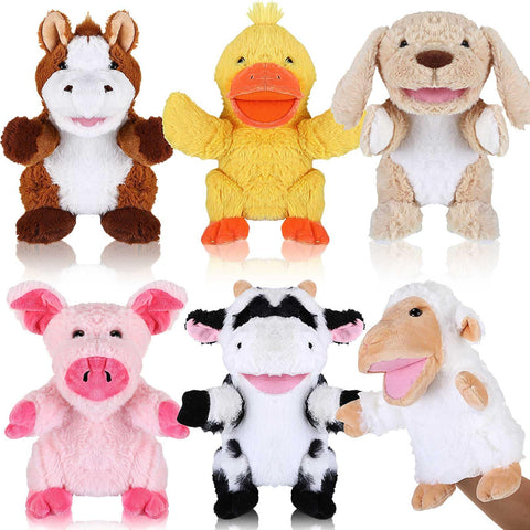Liliful 6 Pieces Animal Hand Puppets Kids Hand Puppets with Working Mouth Animal Puppets Toddler Animal Plush Toy for Show Theater Birthday Easter Basket Stuffers(Farm Animal) Liliful 6 Pieces Animal Hand Puppets Kids Hand Puppets with Working Mouth Animal Puppets Toddler Animal Plush Toy for Show Theater Birthday Easter Basket Stuffers(Farm Animal)