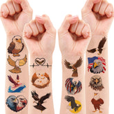 81PCS Eagle Tattoo Temporary Tattoos Eagles Theme Birthday Party Decorations Supplies Favors American Eagle Tattoos Stickers Cute Gifts for Kids Boys Girls Prizes Rewards
