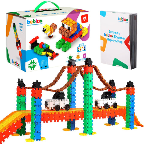 BEBLOX Building Blocks - Stem Building Toys for Kids 250 pcs Set - Educational Fun stem Toy - Birthday Gifts for Boys & Girls Age 5 6 7 8 9 10 11 12 Years Old in up BEBLOX Building Blocks - Stem Building Toys for Kids 250 pcs Set - Educational Fun stem Toy - Birthday Gifts for Boys & Girls Age 5 6 7 8 9 10 11 12 Years Old in up