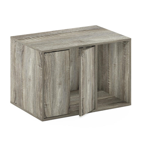 Furinno Peli Small Litter Box Enclosure, French Oak Grey Furinno Peli Small Litter Box Enclosure, French Oak Grey