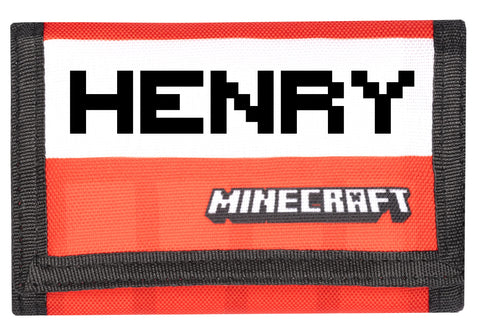 Minecraft - Kids Personalised Wallet - Red TNT Video Game Money Wallet - Your Name Pixel Letters Gifst - Official Merchandise Minecraft - Kids Personalised Wallet - Red TNT Video Game Money Wallet - Your Name Pixel Letters Gifst - Official Merchandise