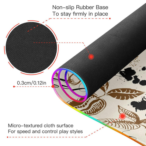 Coffee Wireless Charging Mouse Pad for Mobile Phone Extra Large Gaming Mousepad with 13 Lighting Modes Extended Mat for Gaming MacBook PC Laptop Home Office Coffee Wireless Charging Mouse Pad for Mobile Phone Extra Large Gaming Mousepad with 13 Lighting Modes Extended Mat for Gaming MacBook PC Laptop Home Office