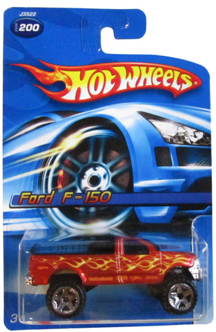 Mattel Hot Wheels 2006 1:64 Scale Orange Flames Ford F-150 Die Cast Truck #200 Mattel Hot Wheels 2006 1:64 Scale Orange Flames Ford F-150 Die Cast Truck #200