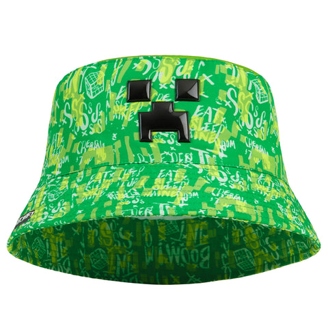Minecraft Boys Bucket Hat, Sun Hat for Kids Beach Summer Holiday Essentials - Gifts for Gamers (Green Non-Reversible) Minecraft Boys Bucket Hat, Sun Hat for Kids Beach Summer Holiday Essentials - Gifts for Gamers (Green Non-Reversible)
