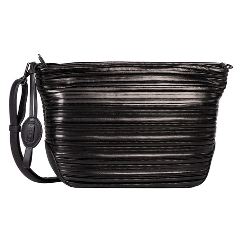Gabor Womens Nicola Shoulder Bag, Metallic Black, M Gabor Womens Nicola Shoulder Bag, Metallic Black, M
