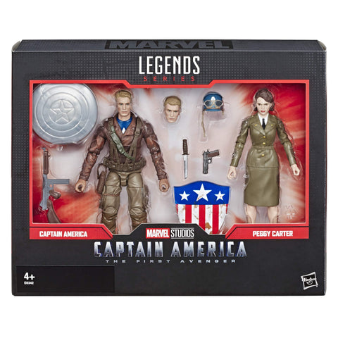 Marvel Legends Series Captain America: The First Avenger 6-Inch-Scale Movie-Inspired Captain America And Peggy Carter Collectible Action Figure 2-Pack (Amazon Exclusive) Marvel Legends Series Captain America: The First Avenger 6-Inch-Scale Movie-Inspired Captain America And Peggy Carter Collectible Action Figure 2-Pack (Amazon Exclusive)