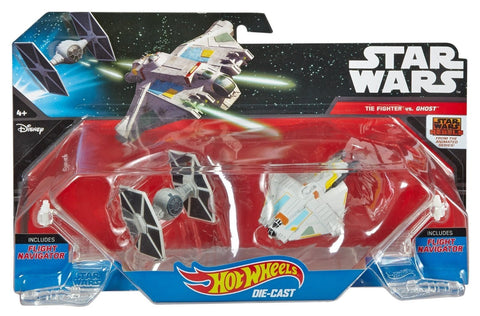 Hot Wheels Star Wars Rebels Ghost vs. Tie Fighter Starships (Pack of 2) Hot Wheels Star Wars Rebels Ghost vs. Tie Fighter Starships (Pack of 2)