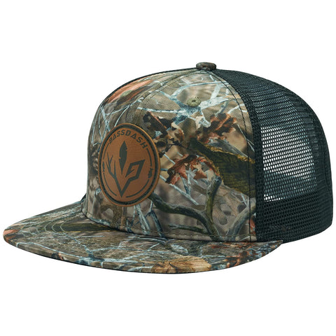 BASSDASH Flat Brim Trucker Cap Adjustable Snapback Hat Mesh Back for Men Women BASSDASH Flat Brim Trucker Cap Adjustable Snapback Hat Mesh Back for Men Women