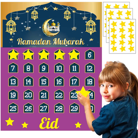 NOJGAC Ramadan Advent Calendar, Ramadan Decorations Ramadan Countdown Calendar with Ramadan Calendar for Kids, Ramadan Decor for Home and Eid Calendar, Purple NOJGAC Ramadan Advent Calendar, Ramadan Decorations Ramadan Countdown Calendar with Ramadan Calendar for Kids, Ramadan Decor for Home and Eid Calendar, Purple