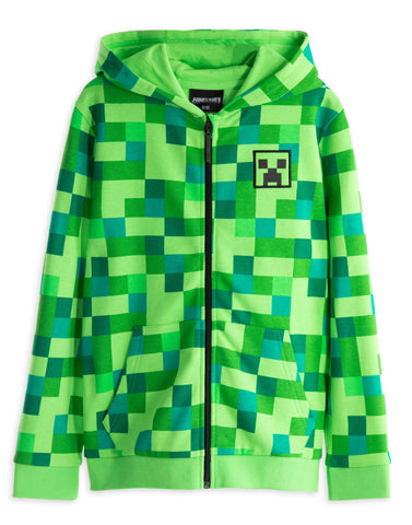Minecraft Creeper Boy's Hoodie , Pixel Green, 9-10 Years Minecraft Creeper Boy's Hoodie , Pixel Green, 9-10 Years