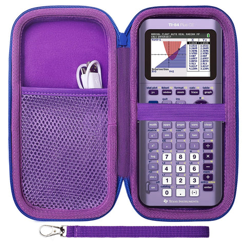 LTGEM EVA Hard Case Compatible with Texas Instruments TI-84 Plus CE/TI-84 Plus/TI-Nspire CX II CAS/TI-Nspire CX II/TI-83 Plus/TI-89 Titanium/TI-85 / TI-93 Color Graphing Calculator, Purple LTGEM EVA Hard Case Compatible with Texas Instruments TI-84 Plus CE/TI-84 Plus/TI-Nspire CX II CAS/TI-Nspire CX II/TI-83 Plus/TI-89 Titanium/TI-85 / TI-93 Color Graphing Calculator, Purple