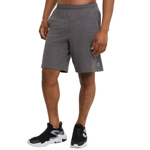 Champion Men's Jersey Short with Pockets Shorts, Granite Heather, L Champion Men's Jersey Short with Pockets Shorts, Granite Heather, L