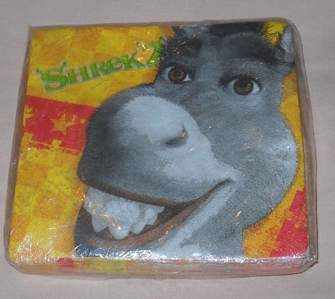 Hallmark Shrek 2 Party Beverage Napkins - Donkey Hallmark Shrek 2 Party Beverage Napkins - Donkey