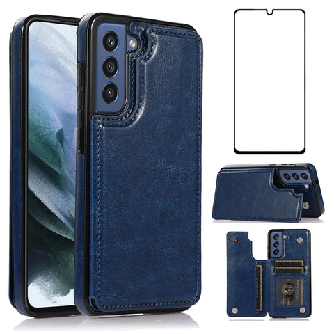 Asuwish Compatible with Samsung Galaxy S21 FE Gaxaly S 21 FE 5G Wallet Case Tempered Glass Screen Protector Card Holder Cover Stand Flip Leather Phone Cases for Glaxay S21FE5G UW S21FE 21S G5 Blue Asuwish Compatible with Samsung Galaxy S21 FE Gaxaly S 21 FE 5G Wallet Case Tempered Glass Screen Protector Card Holder Cover Stand Flip Leather Phone Cases for Glaxay S21FE5G UW S21FE 21S G5 Blue