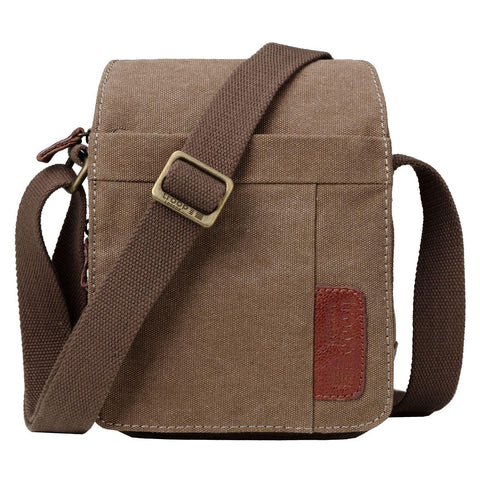 Troop London TRP0220 Classic Canvas Across Body Bag Brown Troop London TRP0220 Classic Canvas Across Body Bag Brown