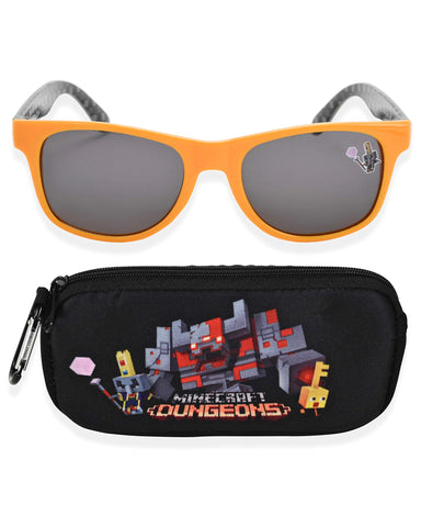 Minecraft Kids Sunglasses with Kids Glasses Case, Protective Toddler Sunglasses (Orange) Minecraft Kids Sunglasses with Kids Glasses Case, Protective Toddler Sunglasses (Orange)