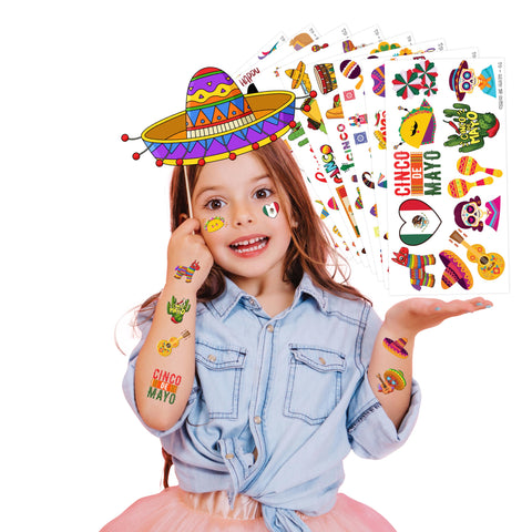 Cinco De Mayo Temporary Tattoos Fiesta Tattoos for Kids Cinco De Mayo Party Decorations Taco Mexican Tattoos Stickers for Fiesta Party Supplies Favors Cinco De Mayo Temporary Tattoos Fiesta Tattoos for Kids Cinco De Mayo Party Decorations Taco Mexican Tattoos Stickers for Fiesta Party Supplies Favors