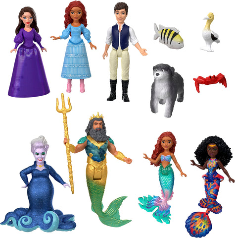 Mattel Disney The Little Mermaid Land & Sea Ariel Ultimate Story Set with 7 Small Dolls & 4 Friend Figures, Includes Human & Mermaid Ariel Dolls, HND30 Mattel Disney The Little Mermaid Land & Sea Ariel Ultimate Story Set with 7 Small Dolls & 4 Friend Figures, Includes Human & Mermaid Ariel Dolls, HND30
