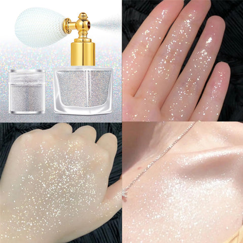 Rosarden Glitter Spray, Silver Hair Glitter Spray, Glitter Spray for Hair and Body, Fine Shimmer Spray, Sparkle Body Spray for Face and The Whole Body, Silver Glitter Spray for Clothes with Refill Rosarden Glitter Spray, Silver Hair Glitter Spray, Glitter Spray for Hair and Body, Fine Shimmer Spray, Sparkle Body Spray for Face and The Whole Body, Silver Glitter Spray for Clothes with Refill