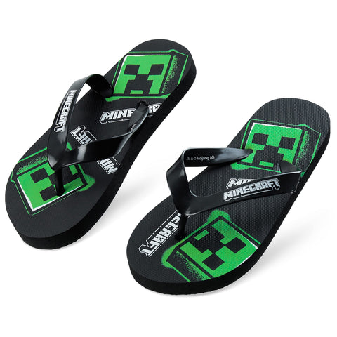Minecraft Boys Sliders or Flip Flops for Beach and Pool - Boys Gifts (Black Flip Flop, 11-11.5 US) Minecraft Boys Sliders or Flip Flops for Beach and Pool - Boys Gifts (Black Flip Flop, 11-11.5 US)