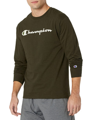 Champion Men's Classic Long Sleeve Tee, Army Script, XX-Large Champion Men's Classic Long Sleeve Tee, Army Script, XX-Large