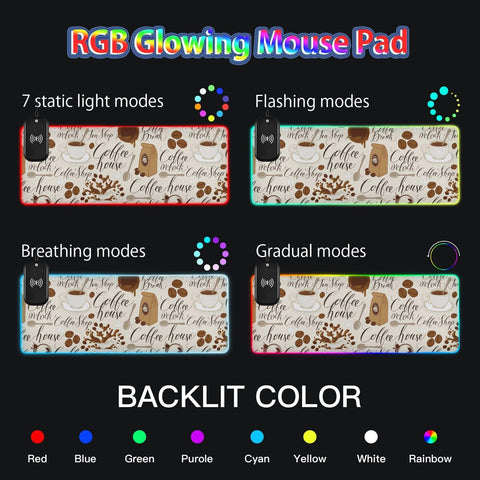 Coffee House Wireless Charging Mouse Pad for Mobile Phone Extra Large Gaming Mousepad with 13 Lighting Modes Mouse Mat for Gaming MacBook PC Laptop Desk Home Office Coffee House Wireless Charging Mouse Pad for Mobile Phone Extra Large Gaming Mousepad with 13 Lighting Modes Mouse Mat for Gaming MacBook PC Laptop Desk Home Office