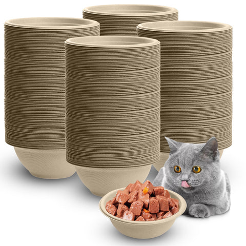 Disposable Pet Food Bowls, Thickened Disposable Pet Bowls, 100pcs Pet Disposable Feeding Bowls for Kittens, Puppies, Wet and Dry Food (350ml/12 Oz) Disposable Pet Food Bowls, Thickened Disposable Pet Bowls, 100pcs Pet Disposable Feeding Bowls for Kittens, Puppies, Wet and Dry Food (350ml/12 Oz)