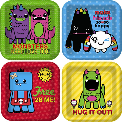So So Happy Party 9" Square Lunch/Dinner Plates So So Happy Party 9" Square Lunch/Dinner Plates