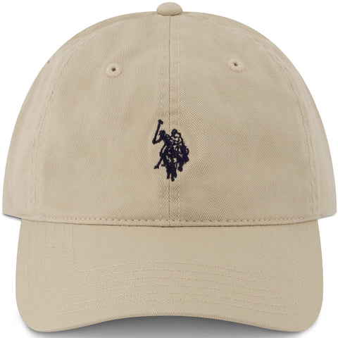 U.S. POLO ASSN. Small Pony Logo Baseball Hat, Washed Twill Cotton Adjustable Cap Stone U.S. POLO ASSN. Small Pony Logo Baseball Hat, Washed Twill Cotton Adjustable Cap Stone