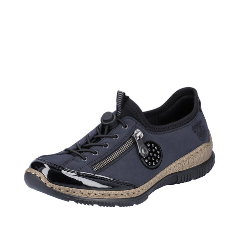 Rieker Women's N3268 Slip On Trainers, Blue (Schwarz/Pazifik/Baltik/Schwarz 01), 6 UK Rieker Women's N3268 Slip On Trainers, Blue (Schwarz/Pazifik/Baltik/Schwarz 01), 6 UK