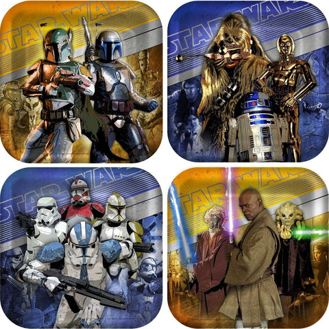 Star Wars Generations 3D Square Dessert Plates Party Accessory by KidsPartyWorld.com Star Wars Generations 3D Square Dessert Plates Party Accessory by KidsPartyWorld.com