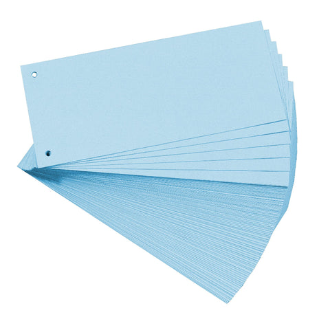 Exacompta - Ref 13315B - Bristol Card Punched Dividers (Pack of 100) - 105 x 240mm, 180gsm Paper, 2-Hole Punched, Horizontal, Organise A4 Documents - Blue Colour Exacompta - Ref 13315B - Bristol Card Punched Dividers (Pack of 100) - 105 x 240mm, 180gsm Paper, 2-Hole Punched, Horizontal, Organise A4 Documents - Blue Colour