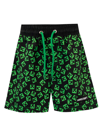 Minecraft Boys' Creeper Swim Shorts Black Size 6 Minecraft Boys' Creeper Swim Shorts Black Size 6
