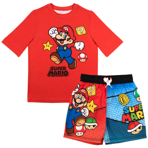 Nintendo Super Mario Bros Boys Swim Wear Rash Guard Set Super Mario 2 Piece Set Boys Swimsuit Boys Rash Guard Boy Swim Trunks Boys Swim Set Mario Brothers Swim Suit Mario (Red Size 7) Nintendo Super Mario Bros Boys Swim Wear Rash Guard Set Super Mario 2 Piece Set Boys Swimsuit Boys Rash Guard Boy Swim Trunks Boys Swim Set Mario Brothers Swim Suit Mario (Red Size 7)