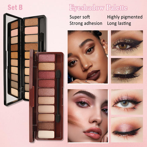 All in One Makeup Set Kit for Women Full Kit,Makeup Gift Kit with Everything,Mascara Eyebrow Eyeliner Eyeshadow Foundation Face Primer Lip Oil Lip Gloss Blush Highlighter Palette for Women Teens-Set B All in One Makeup Set Kit for Women Full Kit,Makeup Gift Kit with Everything,Mascara Eyebrow Eyeliner Eyeshadow Foundation Face Primer Lip Oil Lip Gloss Blush Highlighter Palette for Women Teens-Set B