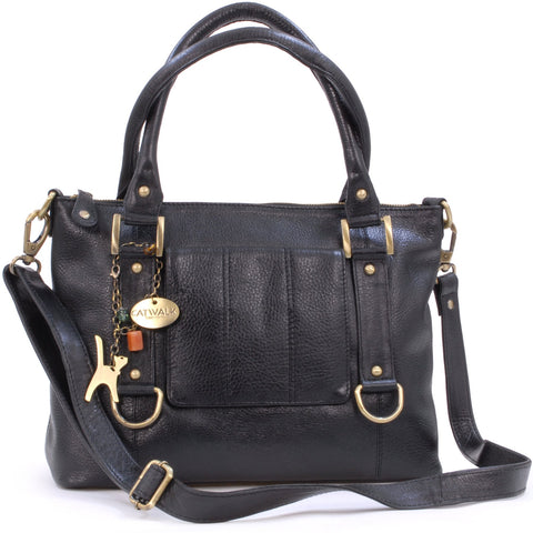 Catwalk Collection Handbags - Women's Leather Shoulder Bag/Cross Body With Detachable Strap - Photo ID Window/Travel Pass Holder - GALLERY - Black Catwalk Collection Handbags - Women's Leather Shoulder Bag/Cross Body With Detachable Strap - Photo ID Window/Travel Pass Holder - GALLERY - Black