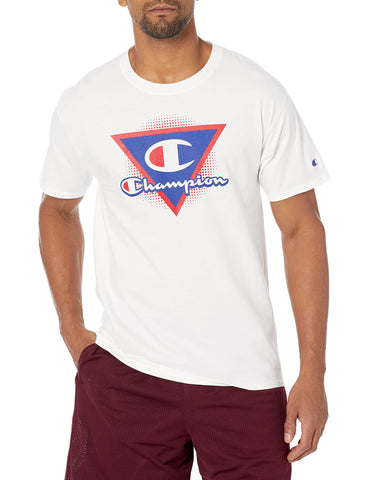 Champion Men's Classic T-Shirt, White Triangle Graphic, X-Large Champion Men's Classic T-Shirt, White Triangle Graphic, X-Large