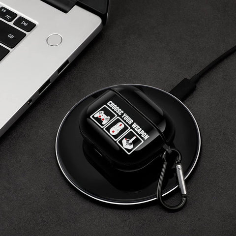 Choose Your Weapon Gaming Video Game Earphone Case Compatible with AirPods 3 Headset Charging Box Case Cover with Keychain Choose Your Weapon Gaming Video Game Earphone Case Compatible with AirPods 3 Headset Charging Box Case Cover with Keychain