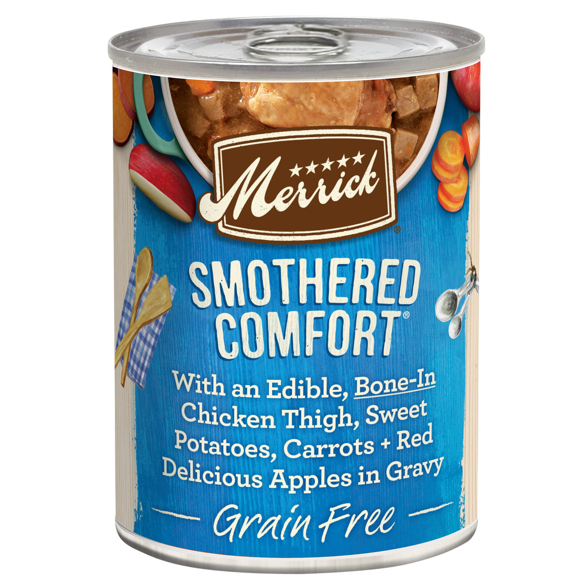 Merrick Grain Free Wet Dog Food, Smothered Comfort Canned Dog Food - 12.7 Ounce (Pack of 12)