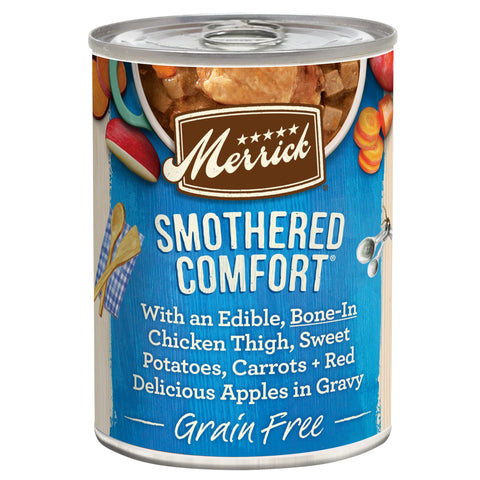 Merrick Grain Free Wet Dog Food, Smothered Comfort Canned Dog Food - 12.7 Ounce (Pack of 12)