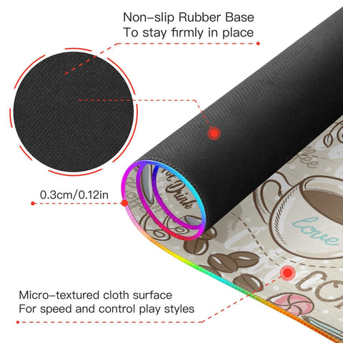 Coffee Maker Wireless Charging Mouse Pad for Mobile Phone Extra Large Gaming Mousepad with 13 Lighting Modes Extended Desk Mat for Gaming MacBook PC Laptop Desk Home Office Coffee Maker Wireless Charging Mouse Pad for Mobile Phone Extra Large Gaming Mousepad with 13 Lighting Modes Extended Desk Mat for Gaming MacBook PC Laptop Desk Home Office