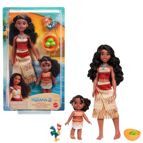 Mattel Disney Vaiana 2 Toys, Sister Set with 2 Fashion Dolls in Signature Looks, Heihei Pet, Coconut & Basket Accessories, Inspired by the Movie, JBT66 Mattel Disney Vaiana 2 Toys, Sister Set with 2 Fashion Dolls in Signature Looks, Heihei Pet, Coconut & Basket Accessories, Inspired by the Movie, JBT66