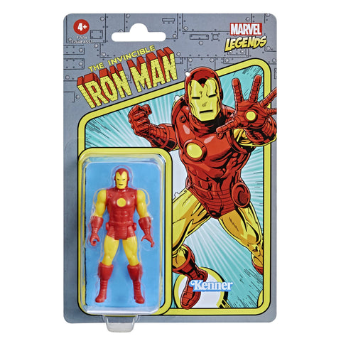Marvel Hasbro Legends 3.75-inch Scale Retro 375 Collection Iron Man Action Figure Toy, Yellow Red Marvel Hasbro Legends 3.75-inch Scale Retro 375 Collection Iron Man Action Figure Toy, Yellow Red