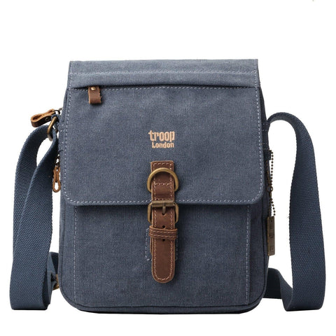 Troop London TRP0211 Classic Canvas Across Body Bag Purple Troop London TRP0211 Classic Canvas Across Body Bag Purple