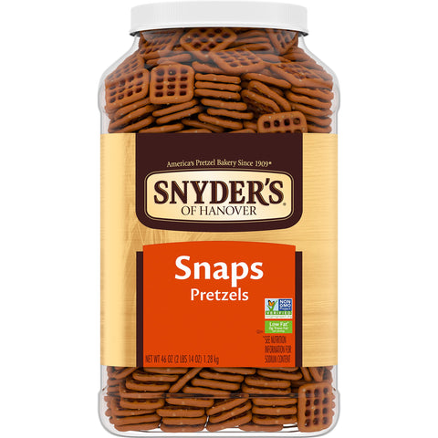 Snyder's of Hanover Pretzel Snaps, 46 Oz Canister Snyder's of Hanover Pretzel Snaps, 46 Oz Canister