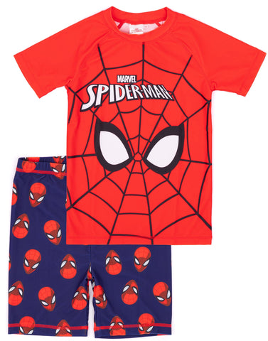 Marvel Spider-Man Swimsuit Boys Kids Two Piece Top Shorts Swim Set 3-4 years Red Marvel Spider-Man Swimsuit Boys Kids Two Piece Top Shorts Swim Set 3-4 years Red