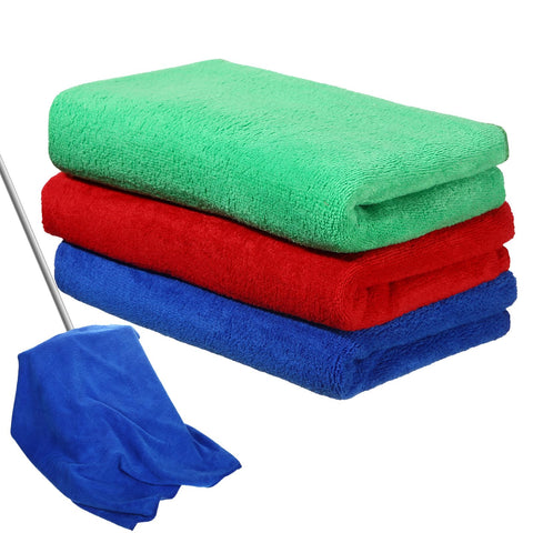 Newwiee 3 Pcs Extra Large Microfiber Cleaning Cloth 30" x 20" Washable Reusable Microfiber Towel Streak Free Lint Free Cloth for Cleaning Home Glass Office Window Bathrooms (Red,Blue,Green) Newwiee 3 Pcs Extra Large Microfiber Cleaning Cloth 30" x 20" Washable Reusable Microfiber Towel Streak Free Lint Free Cloth for Cleaning Home Glass Office Window Bathrooms (Red,Blue,Green)