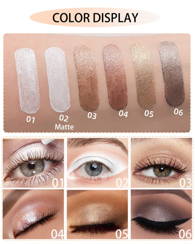 Glitter Cream Eyeshadow Stick - 2Pcs Waterproof Long Lasting Champagne Rose Gold Shimmer Metallic Eye Shadow Eye Liner Crayon Automatic Makeup Pencil, No Crease Eye Highlighter Brightener Pen - 03+04 Glitter Cream Eyeshadow Stick - 2Pcs Waterproof Long Lasting Champagne Rose Gold Shimmer Metallic Eye Shadow Eye Liner Crayon Automatic Makeup Pencil, No Crease Eye Highlighter Brightener Pen - 03+04