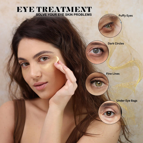 24K Gold Hydrogel Eye Masks - With Snail Essence, Retinol, Collagen, Hyaluronic Acid - Infused With Amino Acids & Vit. C - For De-Puffing, Moisturizing, Anti aging and Brightening - 60 Pcs 24K Gold Hydrogel Eye Masks - With Snail Essence, Retinol, Collagen, Hyaluronic Acid - Infused With Amino Acids & Vit. C - For De-Puffing, Moisturizing, Anti aging and Brightening - 60 Pcs