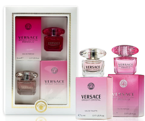 Versace Mini Bright Crystal and Bright Crystal Absolu Set Versace Mini Bright Crystal and Bright Crystal Absolu Set
